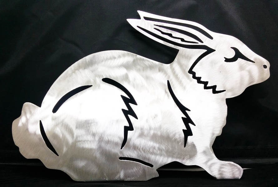 Bunny Rabbit Metal Garden Art Yard Metal Sculpture Unique