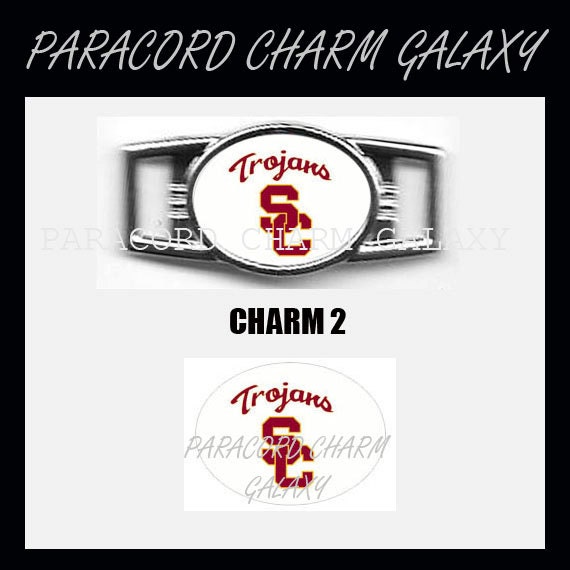 USC TROJANS Paracord Bracelet Charm Shoelace Charm