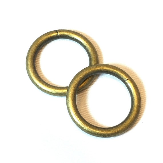 Large Orings / Purse Hardware / Antique Brass O Ring / Strap