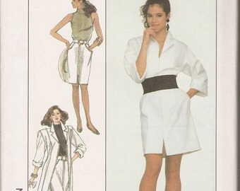 Vintage Simplicity sewing pattern 8494 misses' 6-10 coatdress skirt top shirtdress OOP