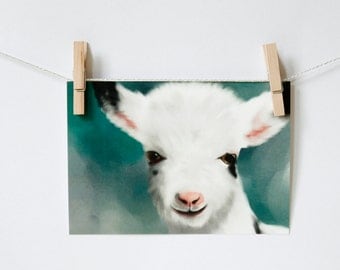 Postcard 'little goat'
