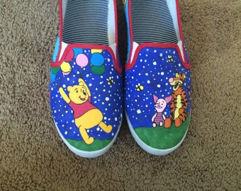 Hand Painted Custom Winnie The Pooh Shoes