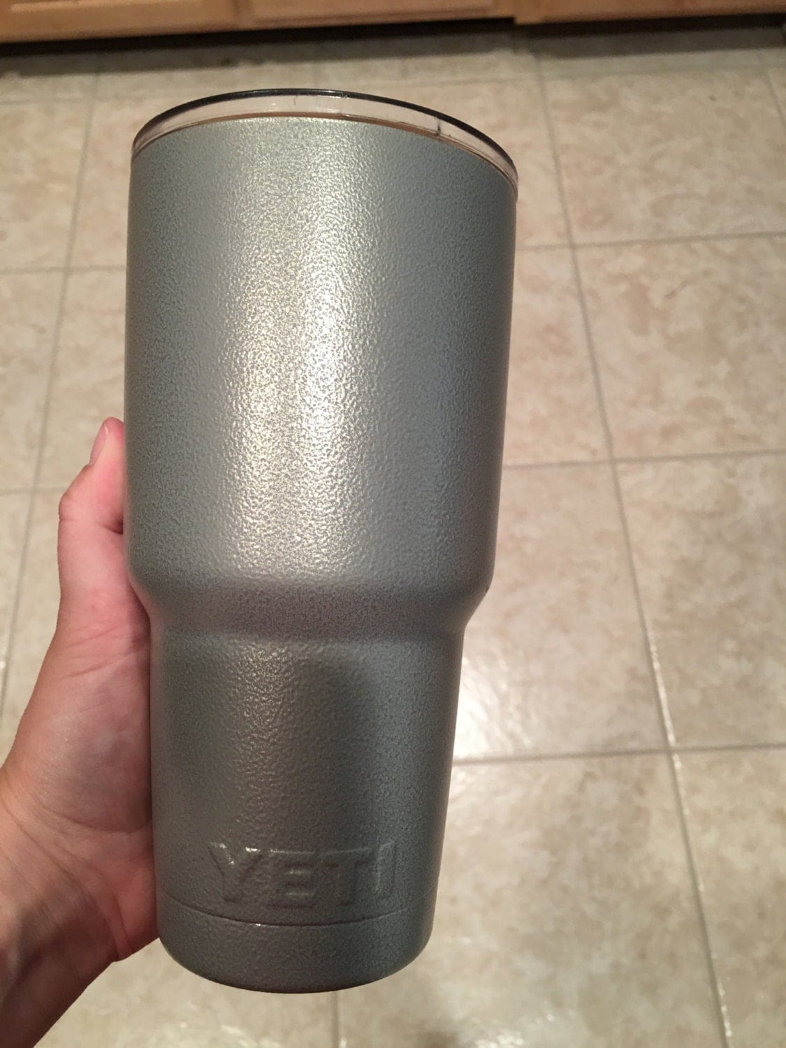 Textured Silver Yeti Cup// Powder coated Yeti// Yeti Rambler//