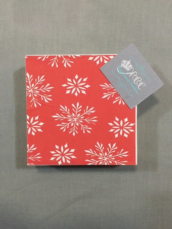 Set of 4 Ceramic Tile Coasters Christmas by KingzCustomCreations