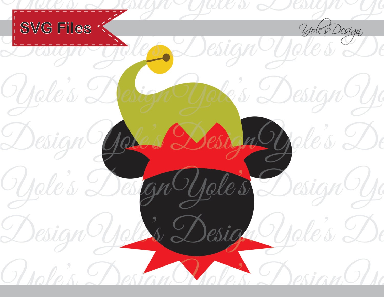 Download Elf Mickey Mouse Christmas SVG Ears Disney Inspired by ...