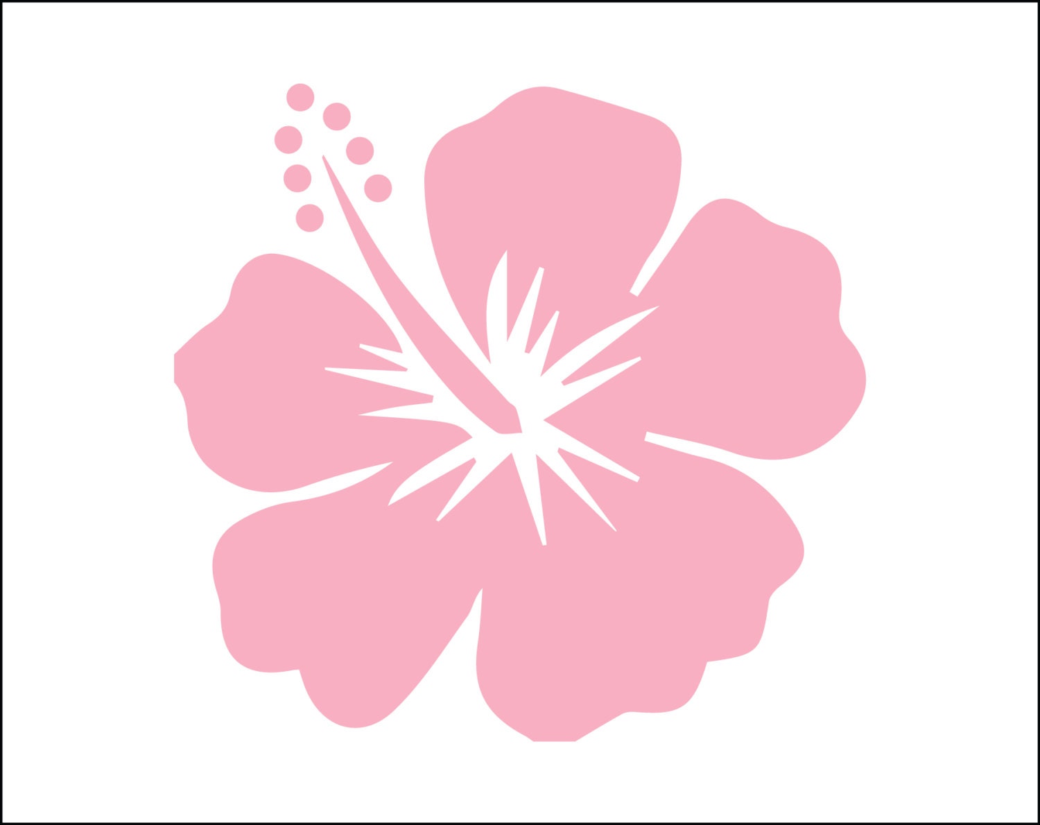 Download Hibiscus flower, digital download, unique frame svg, dxf ...