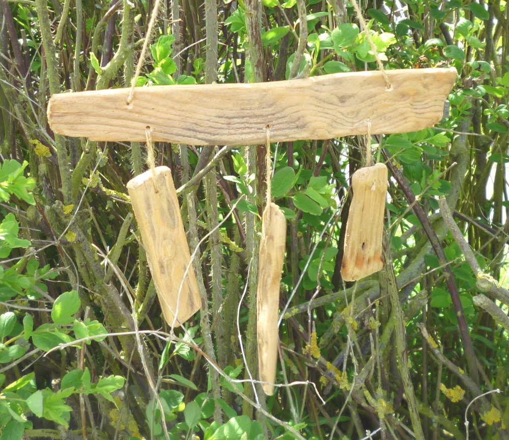 REDUCED Garden ornament mobile from driftwood and twine ON