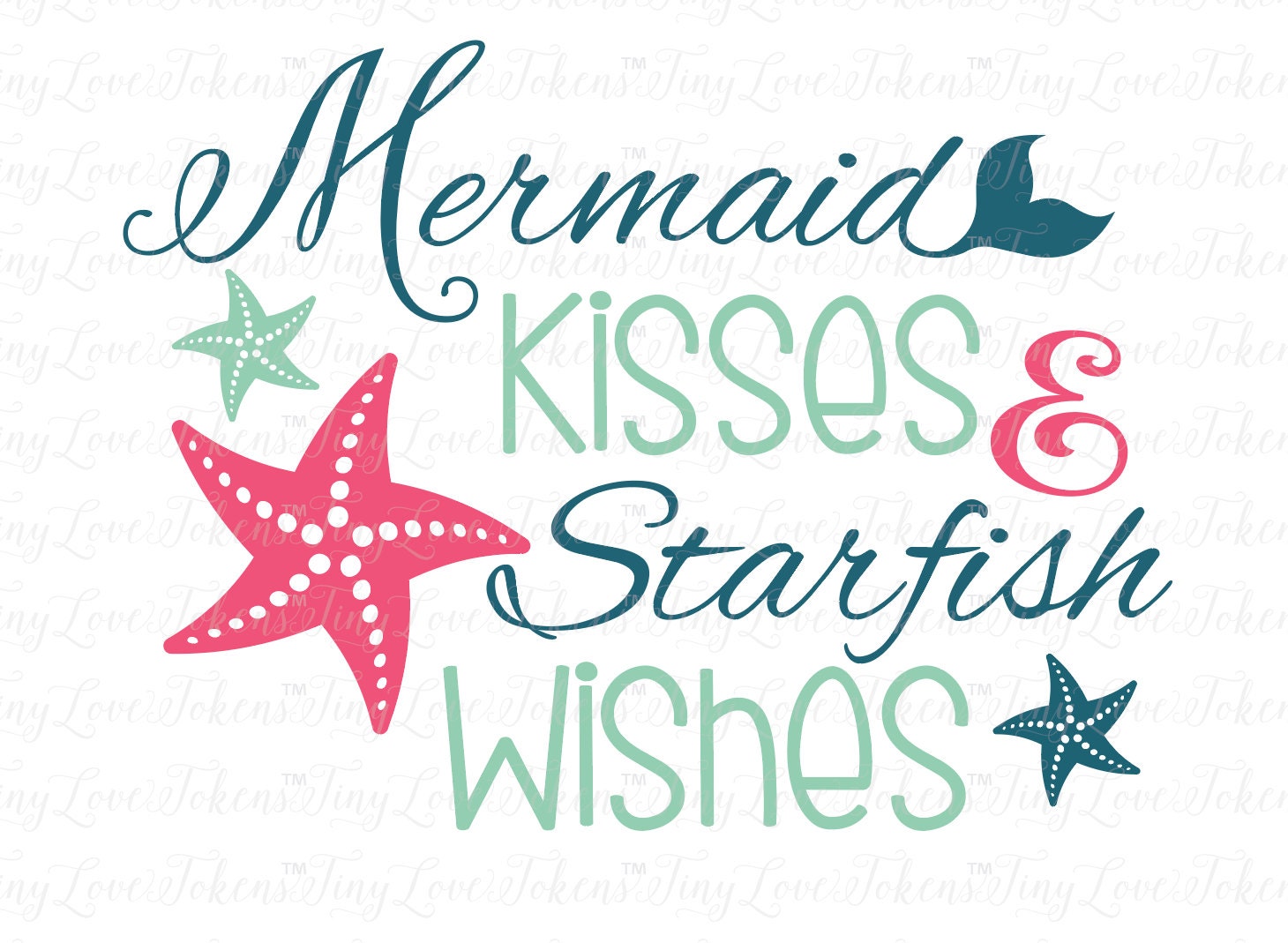 Download Mermaid Kisses Design for Silhouette and other craft cutters