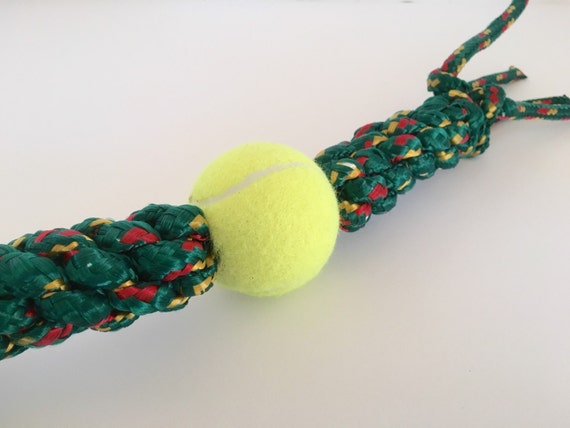 Items Similar To Green Double Rope Tennis Ball Dog Toy, Durable Rope 