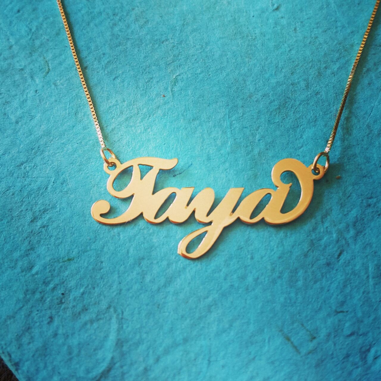 14k Gold Name Necklace Personalized Name Chain Solid 14k