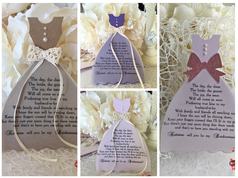 Bridesmaid Invitation Will you be my bridesmaid Maid of