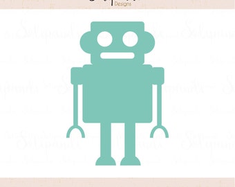 Robot- SVG and DXF Cut Files - for Cricut, Silhouette, Die Cut Machines // scrapbooking // paper crafts // kids // solipandi // #212