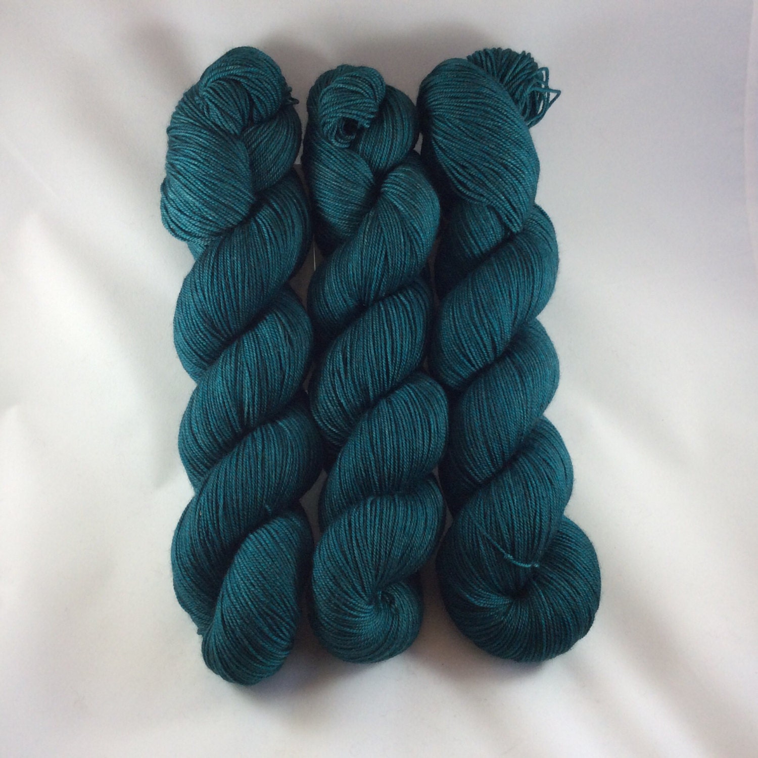 Hand Dyed Yarn Hand Painted Totally Teal Yak Dyed to Order from