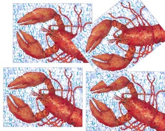 FREE SHIPPING! Lobster Placemats, set of 4