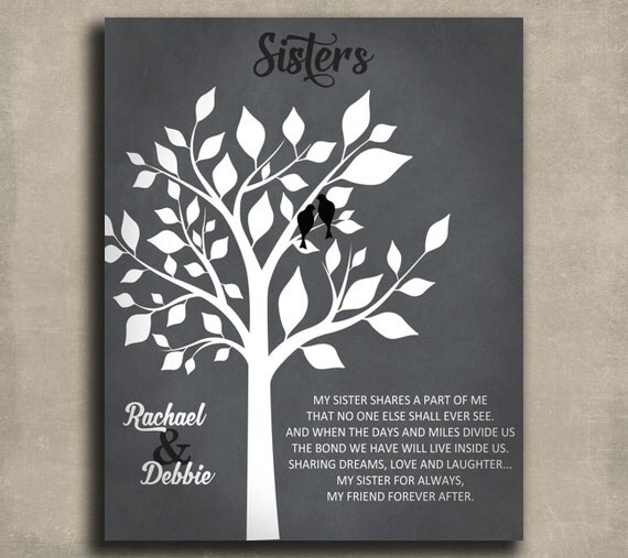 Sister Gift 8x10 Custom Tin Sign Wedding Day Gift For Special Sister ...