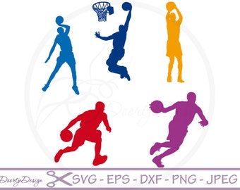 SVG cutting files Basketball Silhouette Digital Clipart, Clipart Basketball, SVG files for cricut, Clip art Cut files, vinyl cut