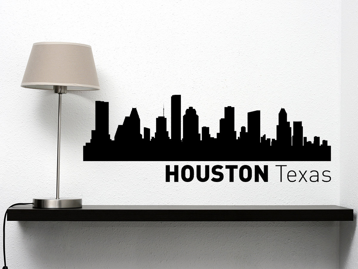 Houston City Skyline Vinyl Decal by CanvasGuys on Etsy