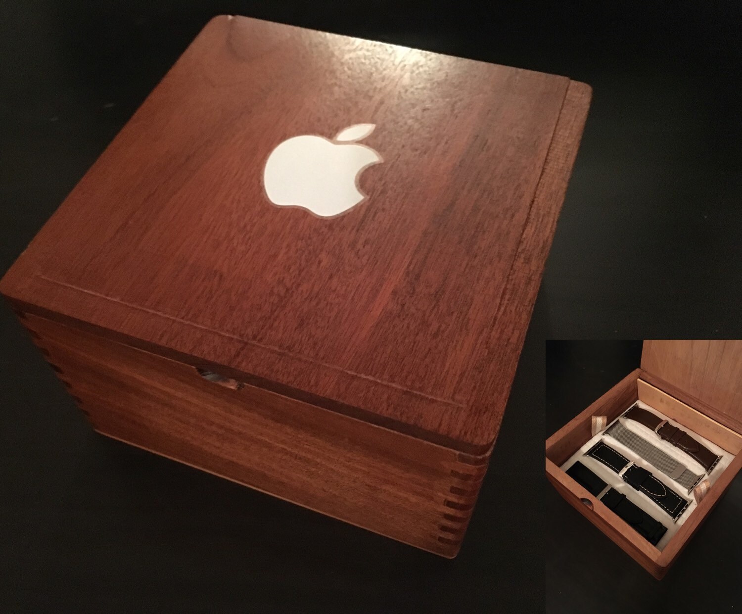 Apple Watch Band storage Cherry finish
