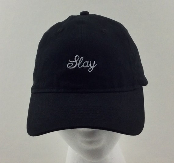 Slay cap cute hat baseball cap ball cap black by CoolxCollective