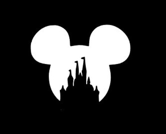 Download Disney Castle Mickey Icon Silhouette Vinyl by CraftiestPlace