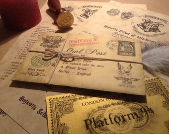 Hogwarts Acceptance Letter - Includes a FREE GOLD Hogwarts Express Ticket, high quality
