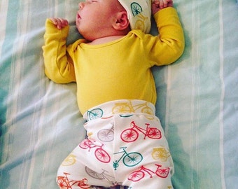 Organic Cotton Multi coloured Bicycle Baby Leggings