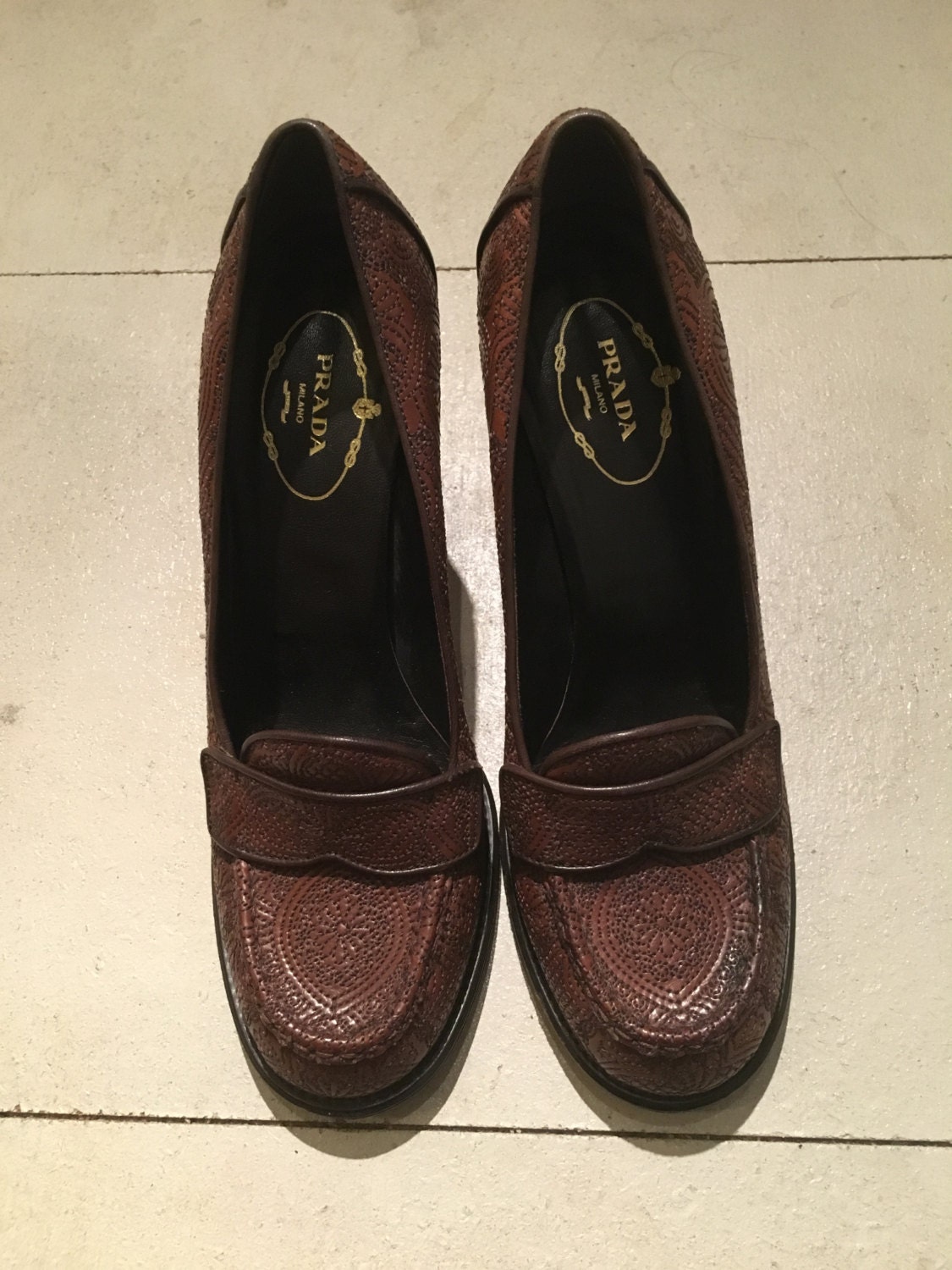 Vintage Prada Court Shoes EU size 40 Vero Cuoio by AimeEncore