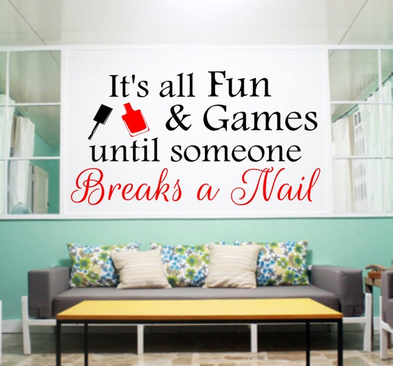 Items similar to Salon Decor, Wall Sayings, Wall Vinyl Decal, Apartment