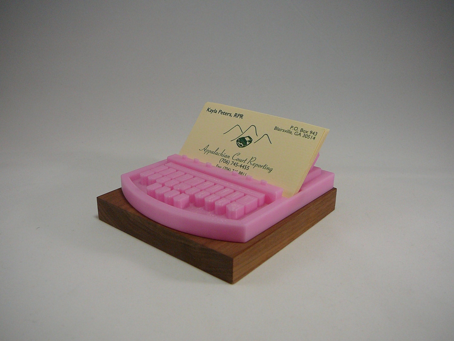 Steno Machine Business Card Holder