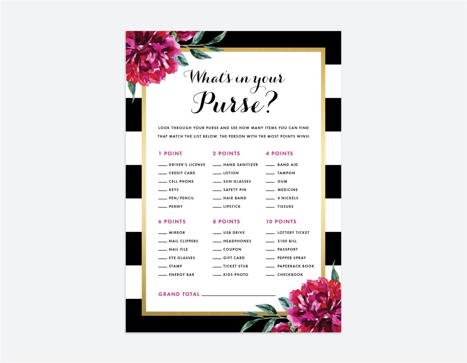 It's just an image of Satisfactory What's in Your Purse Printable It's just a graphic of Satisfactory What's in Your Purse Printable
