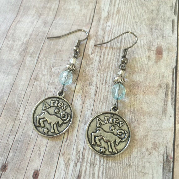 Aries Earrings // Zodiac Sign Earrings // Star Sign Earrings