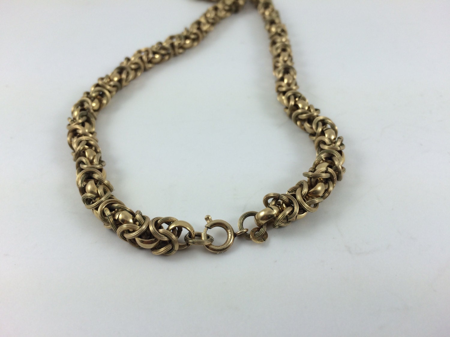 12K Gold Filled Link Necklace H.G.