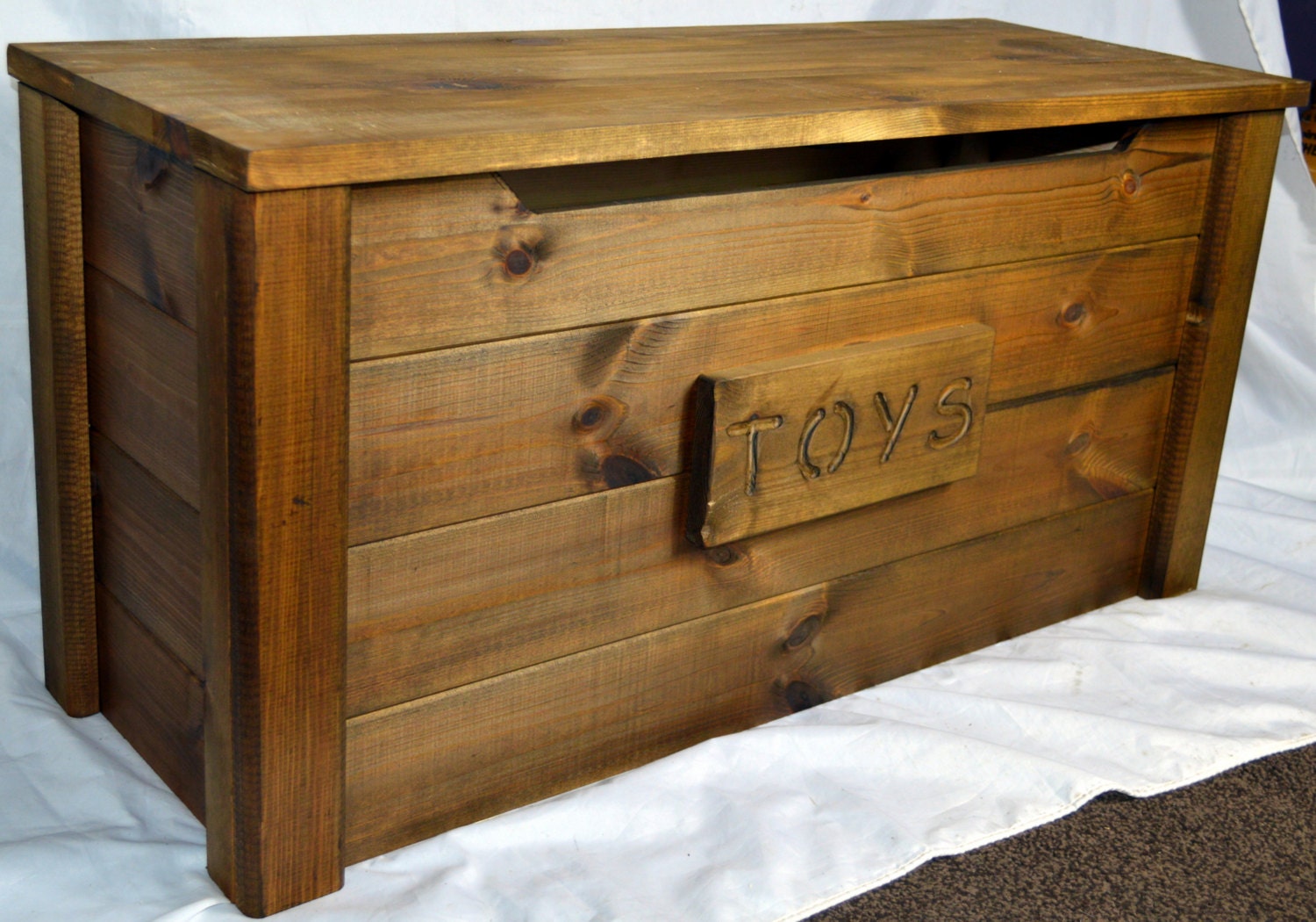 rustic gray toy box