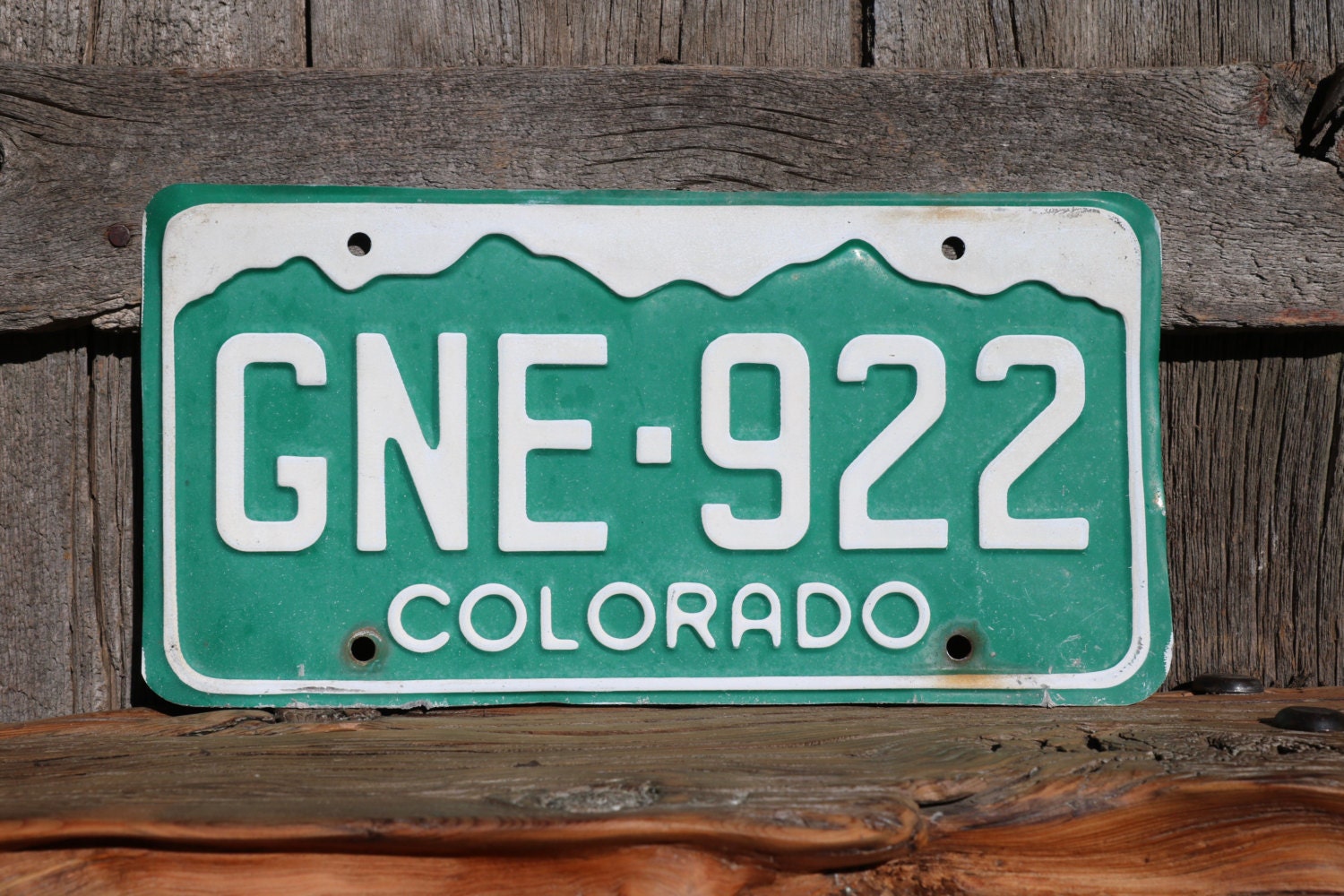 Colorado License Plate Number GNE922 by AmericanAntique on Etsy