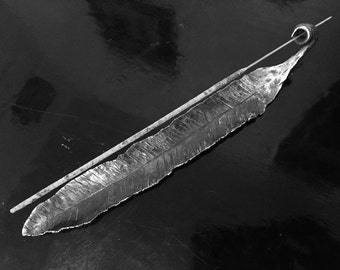 Feather Incense Holder, burner hand forged organic