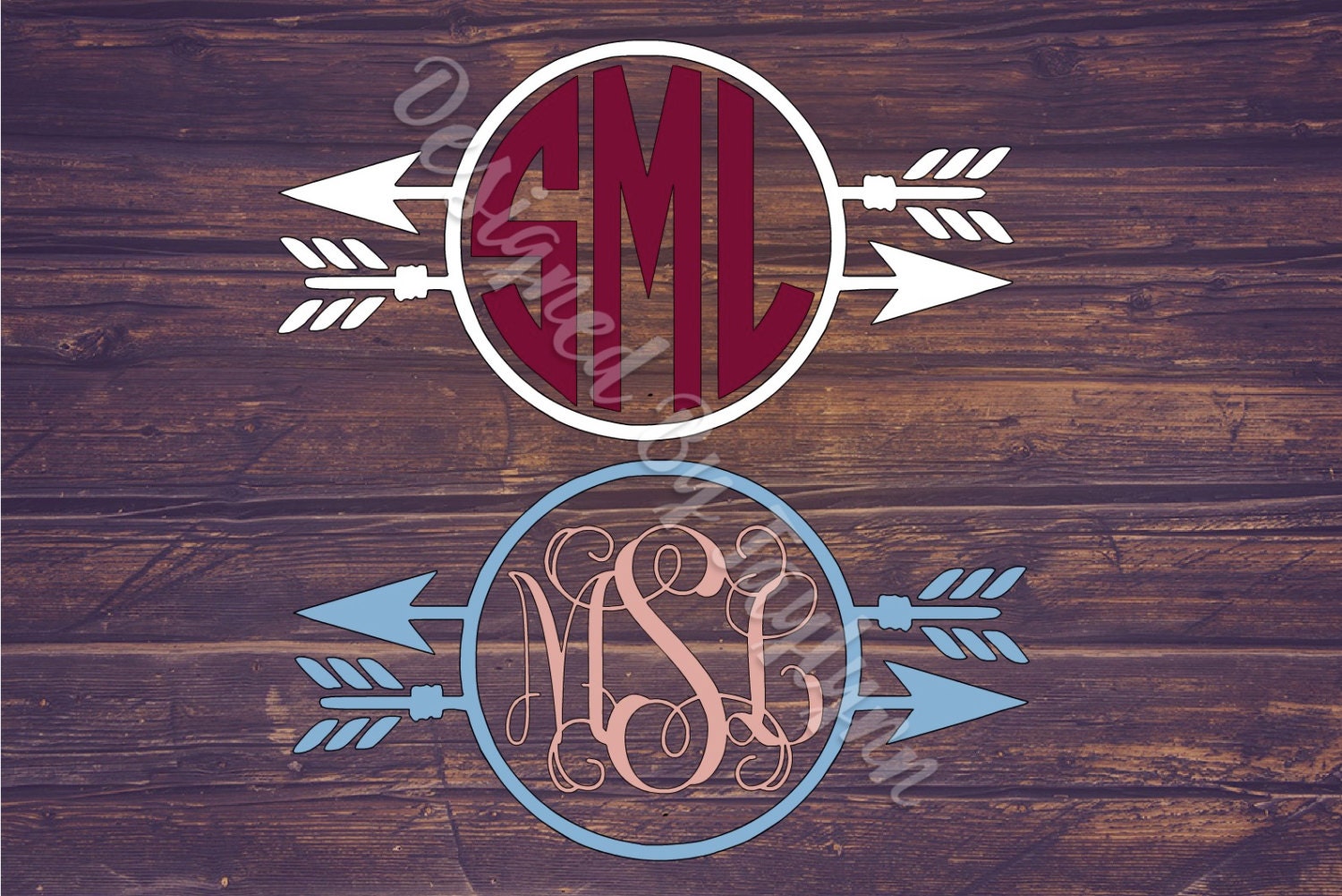 Arrow Name Monogram Decal Arrow Decal Arrow Name Decal Name