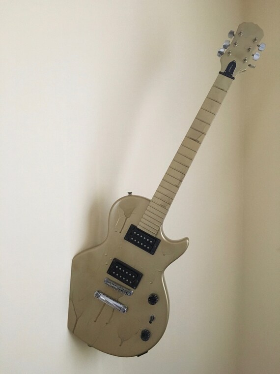 Handmade Hanging Guitar Wall Mount Art Gibson by RealGuitarArt