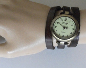 Womens watch, wrap bracelet watch, wrap watch, womens watch vintage style, unique watch designed by JuSal08