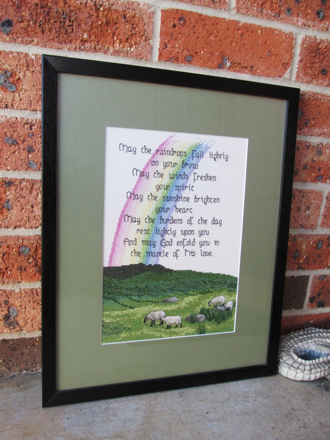Irish blessing counted crossstitch
