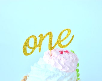One Cupcake Toppers First Birthday Cupcake Toppers First Birthday Decoration Birthday Cupcake Topper Glitter Cupcake Toppers Anniversary