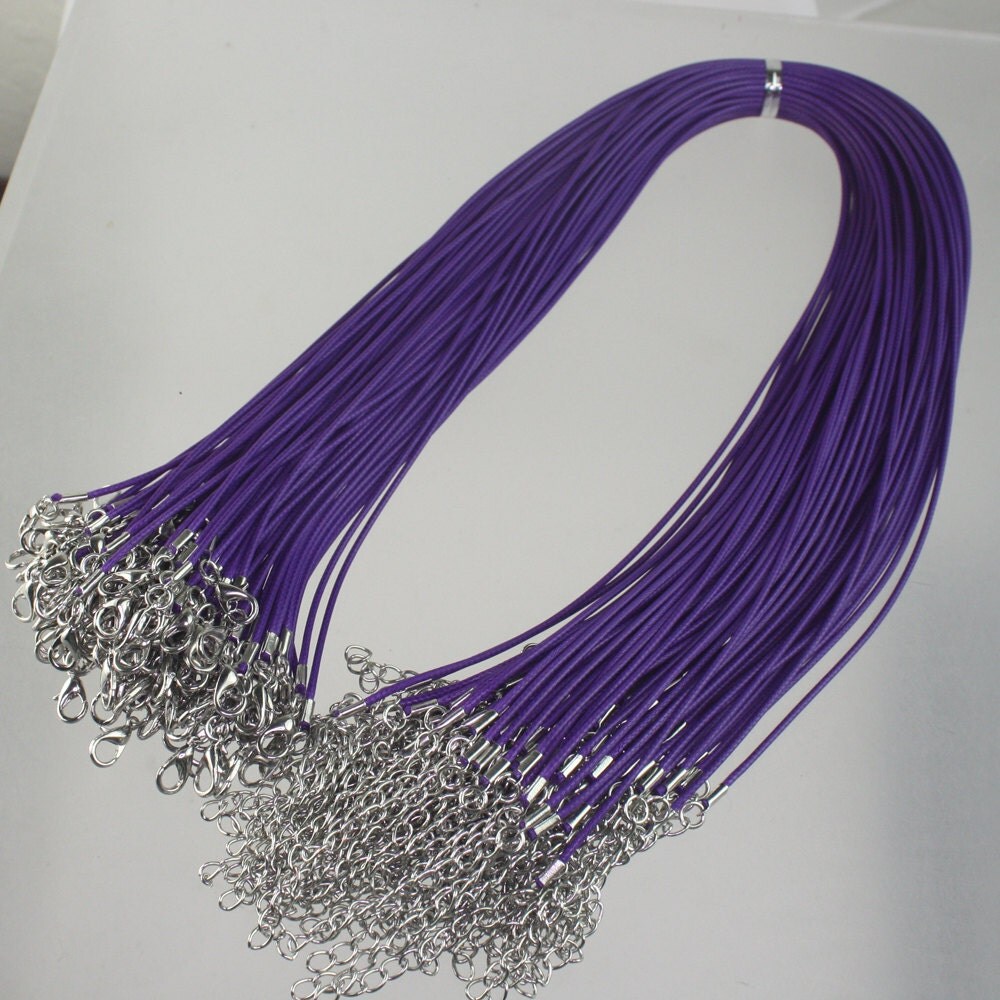 10 Purple Necklace Cord bulk 1.5mm 1820 inch adjustable