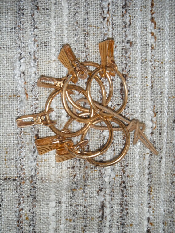 Set of 6 Vintage Curtain Clips. Curtain decor. Curtain
