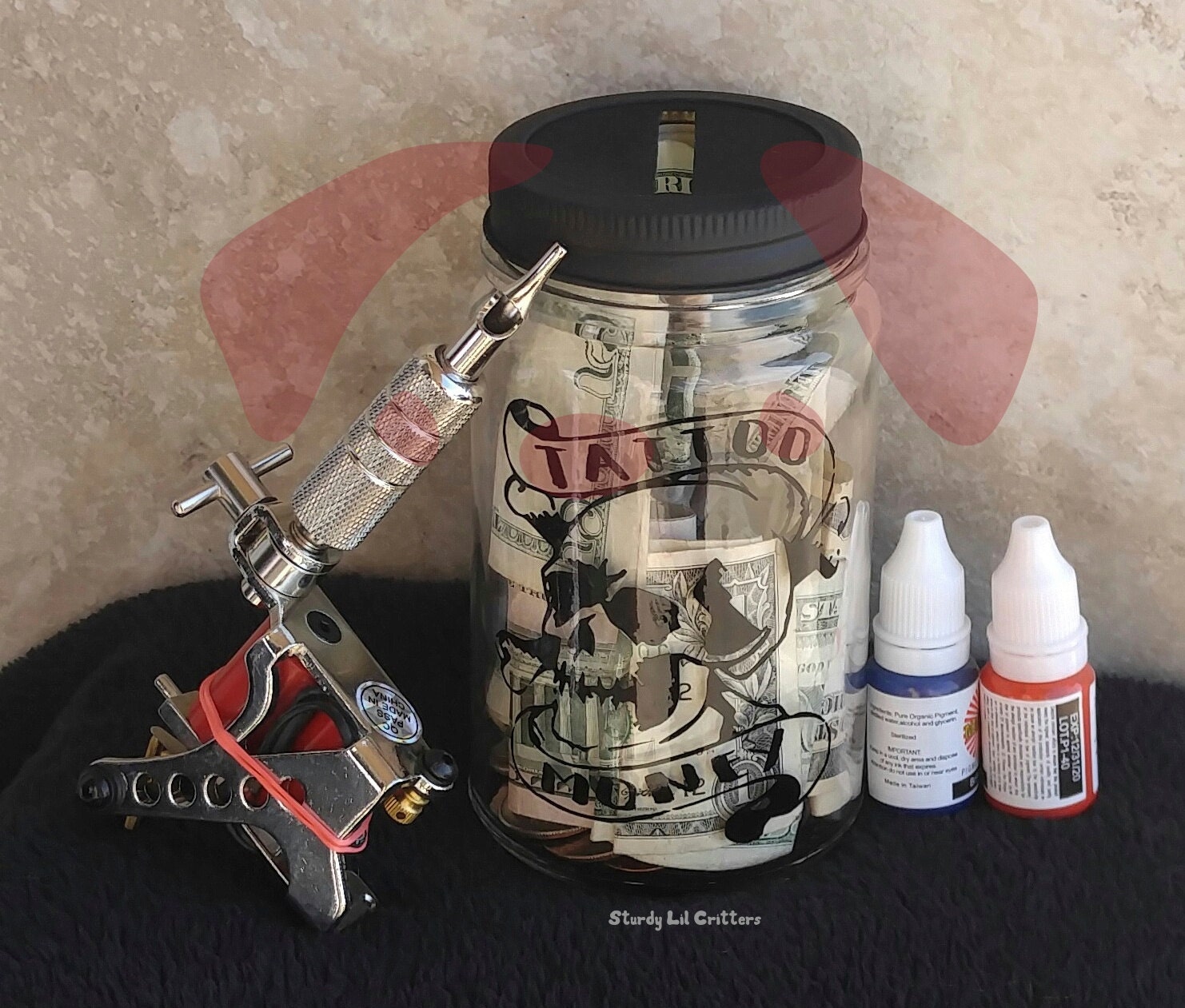 Tattoo Fund Money Mason Jar Piggy Bank Mason Jar Piggy