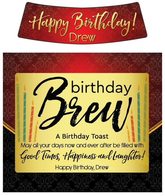 items similar to custom birthday beer label diy birthday beer label