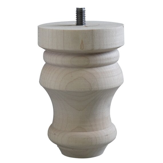 solid Wood furniture legs leg bun feet maple by MGparts on Etsy