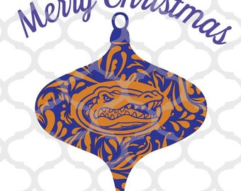 University of Florida Gators Christmas Ornament SVG Cut File