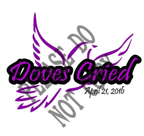 Download Doves Cried Prince Music Artist SVG