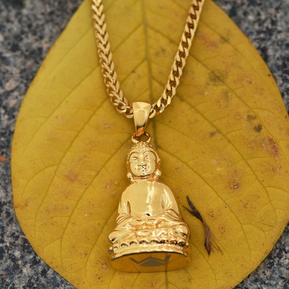 18k Gold Layered Tibetan Buddhist Jewelry Gold by intriguejewels
