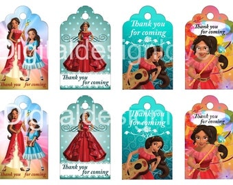 Custom Request Elena of Avalor Inspired Tags Elena Avalor Tags, Elena of Avalor Party Supplies Elena Avalor Thanks tag Elena Avalor Birthday