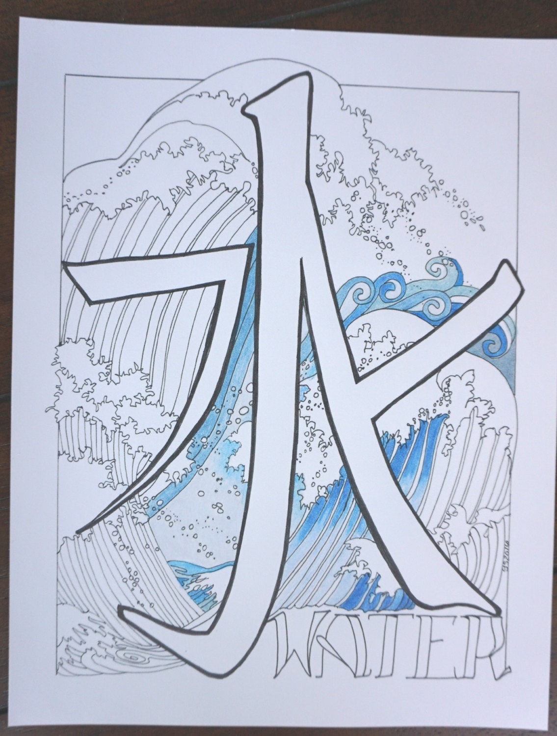 Download Water Coloring Page Japanese Kanji Japanese Writing for